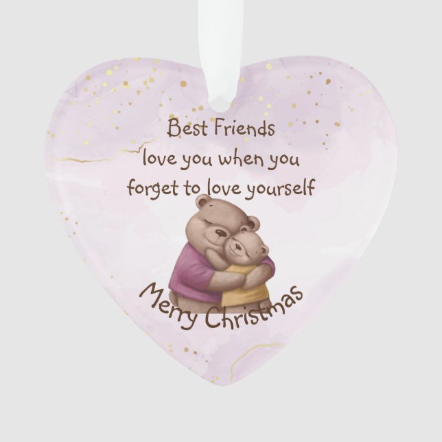 Freundschaft Teddy Bären Liebe Sie Inspiration Ornament (Vorderseite)