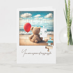 Freundschaft Teddy Bear Jigsaw Puzzle Karte