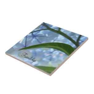 Freundschaft Tile Art Blue Floral Hydrangea Blume Fliese