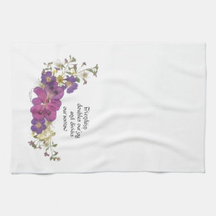 Freundschaft und Blumen Handtuch