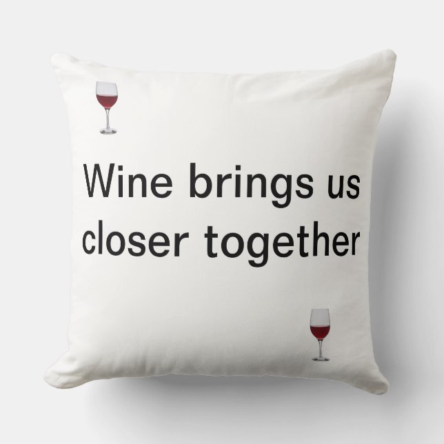 Freundschaft und ein Glas Wein Kissen (Vorderseite)