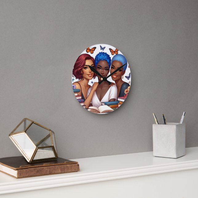 Freundschaft und Worte Runde Wanduhr (Büro)