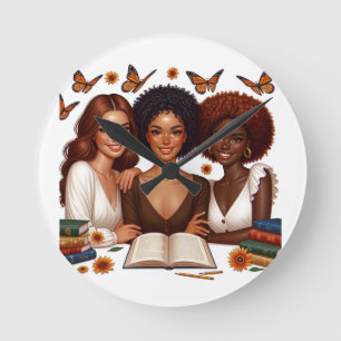 Freundschaft und Worte Runde Wanduhr