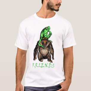 Freundschaft von Frosch und Affe T-Shirt