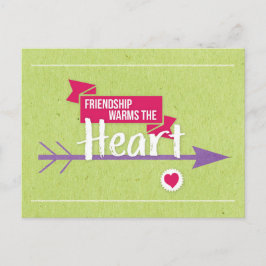 'Freundschaft wärmt das Herz' Postkarte
