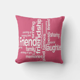 Freundschaft Word Art Square Pillow Kissen