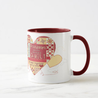 Freundschaften sind wie Steppdeckenkaffee-Tassen Tasse