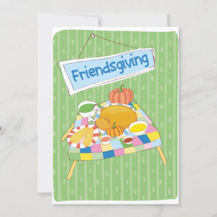 Freundschaftliches Erntedank Spaß Whimsical Fest Einladung