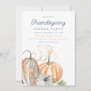 Freundschaftliches Herbstessen Erntedank Party Einladung