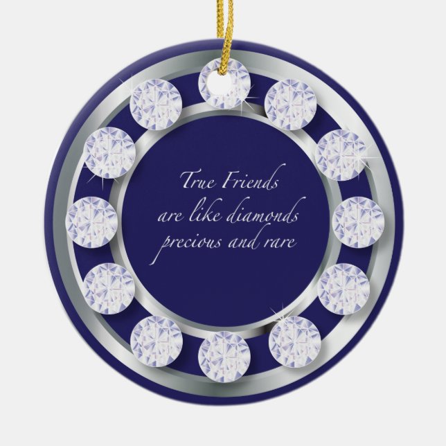 Freundschafts-Diamanten Keramik Ornament (Vorne)