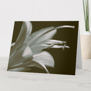 Freundschafts-Hosta-Blume, Elegantes Vintage-Sepia Karte