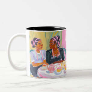 Freundschafts-Tasse für den Tee-Zeitpunkt Zweifarbige Tasse