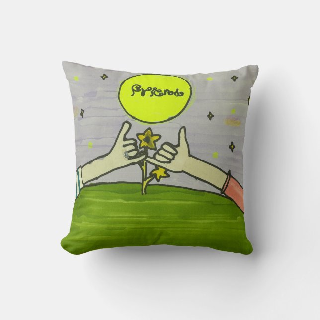 Freundschafts-Throw-Kissen Kissen (Vorderseite)