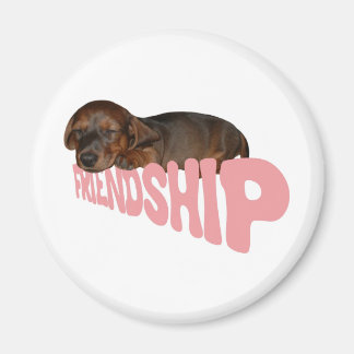 Freundschafts Welpe / Hund ist der beste Freund de Magnet