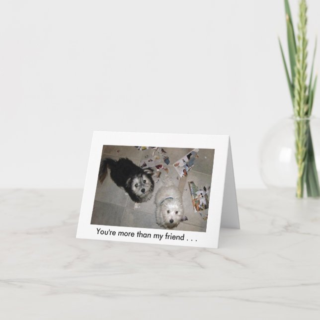 Freundschafts-Welpe-Spaß Karte (Vorderseite)