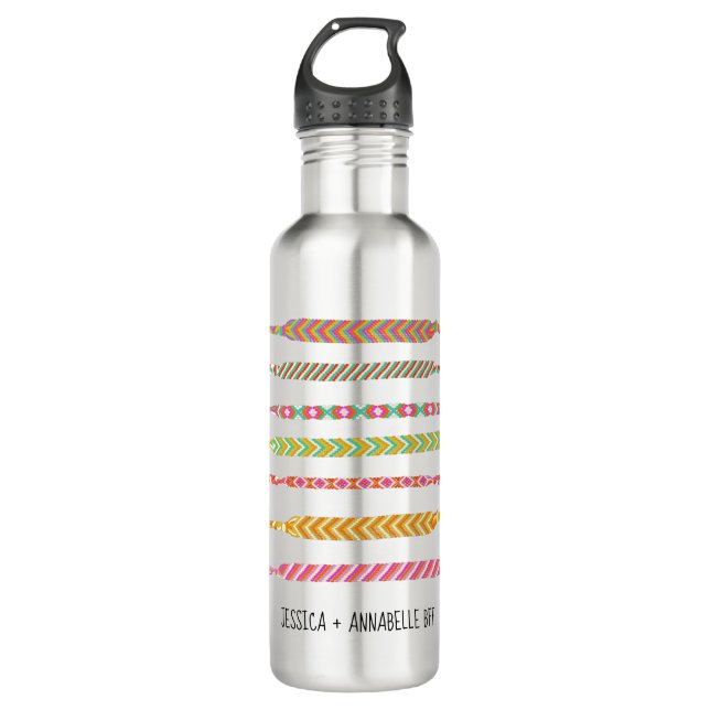 Freundschaftsbracelets Graphic Personalisiert Edelstahlflasche (Vorderseite)