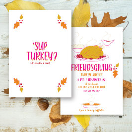 Freundschaftsfest | Rosa und Gold Einladung