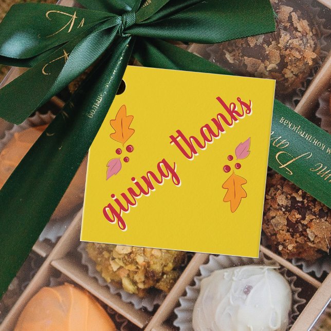 Freundschaftsfest | Rot und Gelb Geschenkanhänger (Von Creator hochgeladen)