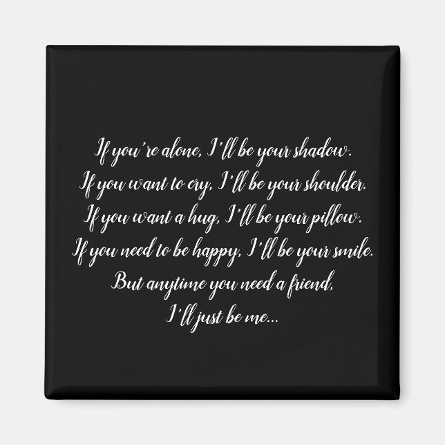 Freundschaftsgedicht Magnet (Vorne)