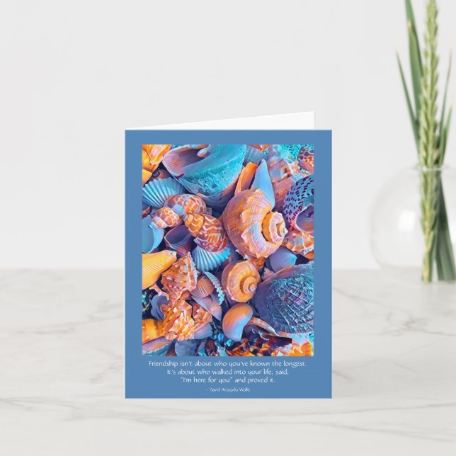 Freundschaftskarte mit Seashells-Bild Karte (Vorderseite)