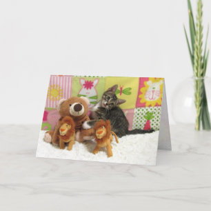 Freundschaftskarte Tabby Kitty Grußkarte Karte