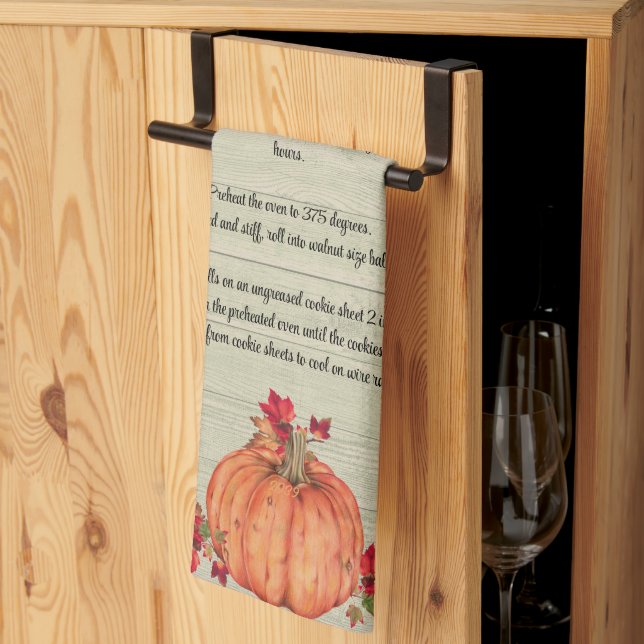 Freundschaftspender Herbst Orange Pumpkins Herbstl Geschirrtuch (Drittel gefaltet)
