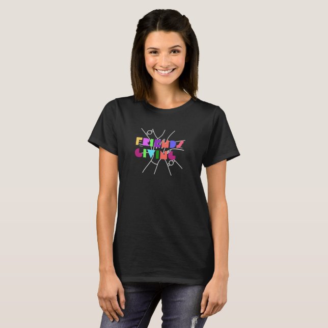 Freundschaftsplatz: Dankbar & zusammengebracht T-Shirt (Vorne ganz)