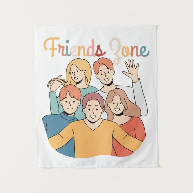 Freundschaftsquadrat Graphic Wandteppich (Vorderseite)