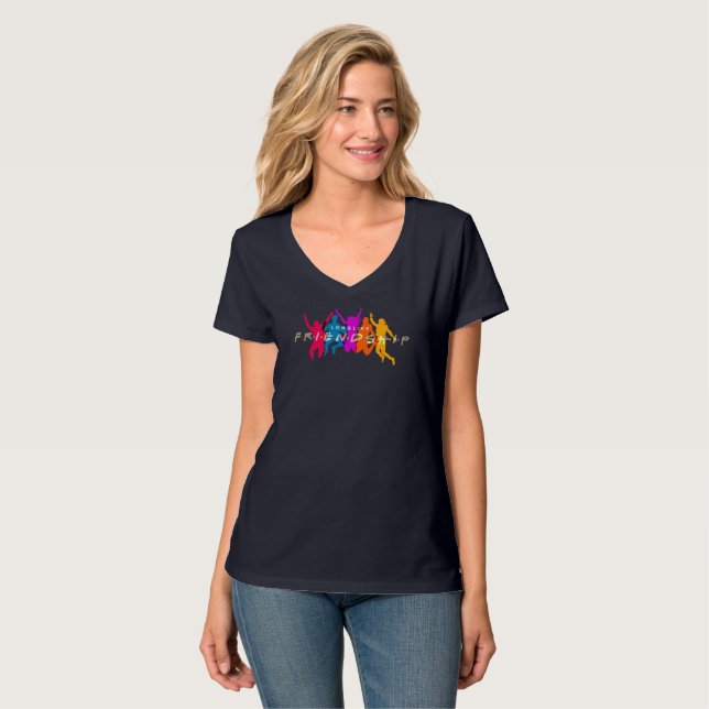 Freundschaftstag | Women's V-Neck T-Shirt (Vorderseite Vollansicht)