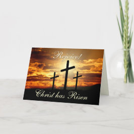 Freut euch! Christus ist aufgetaucht, Osterkreuz Feiertagskarte