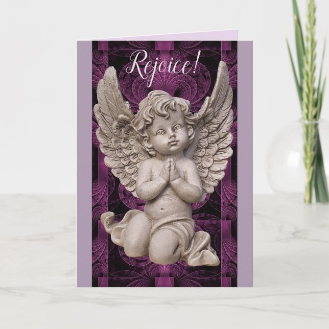 Freut euch! Engel Christmas Card mit Bibelverse Karte (Vorderseite)