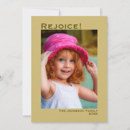 Freut euch! Minimalistisches Foto Feiertagskarte