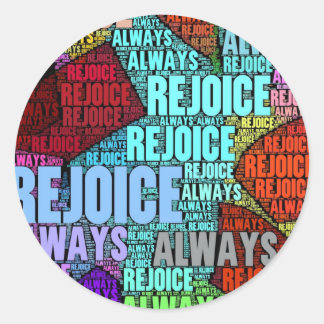 Freut euch! runder aufkleber