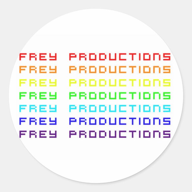 Frey Productions Rainbow Letters Sticker (Devant)