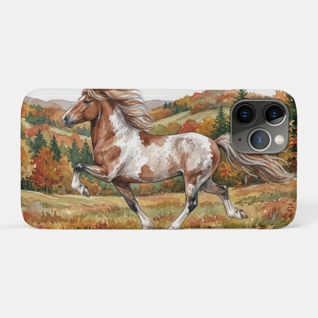 Freya Isländerpferd im Herbstwald Case-Mate iPhone Hülle (Rückseite (Horizontal))
