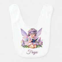Freya Lilac Wings Personalisiert Fairy Baby Bib