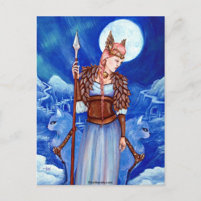 Freya Norse Goddess Postkarte (Vorderseite)