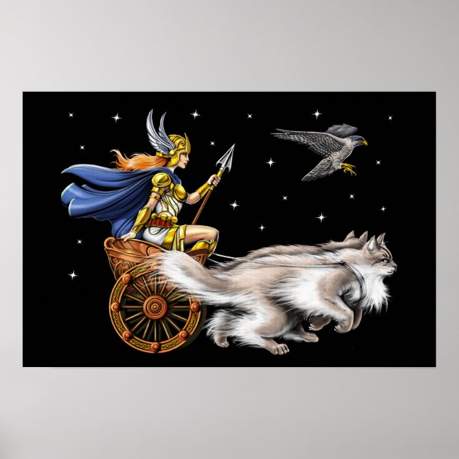 Freya Norse Mythology Goddess Poster (Vorne)