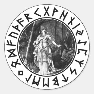 Freya Shield Runder Aufkleber