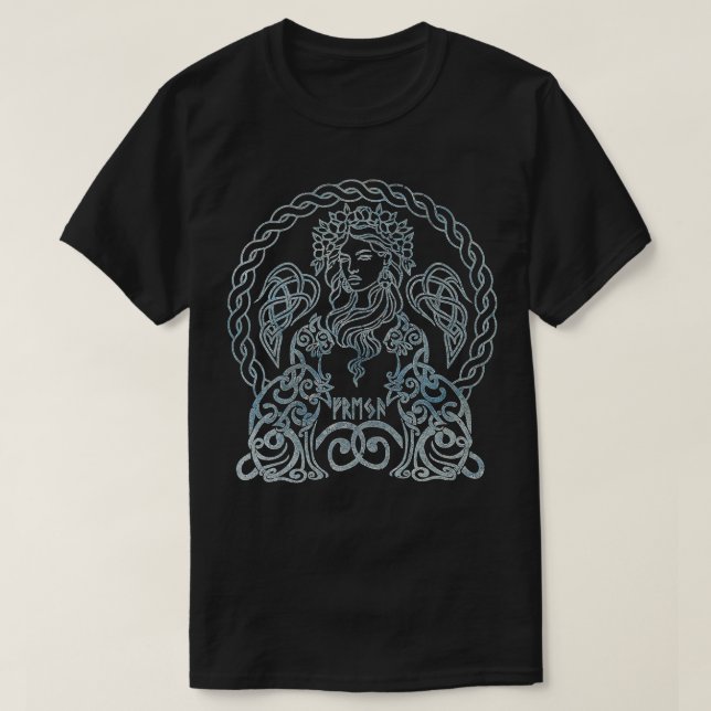 Freya Viking Goddess Freyja Norse Mythology Celtic T-Shirt (Design vorne)