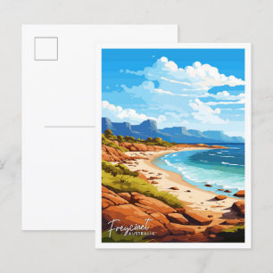Freycinet Australia Reisen Vintage Illustration Postkarte