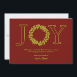 Freyful Wreath Business Holiday/Christmas Cards Feiertagskarte<br><div class="desc">Freuen Sie sich in dieser Urlaubssaison auf die schicken und stilvollen Urlaubskarten von Orange Pulp Design. Die Hintergrundfarbe kann online angepasst werden,  oder besuchen Sie orangepulpdesign.com für weitere verfügbare Farben. Auf Anfrage können Sie auch Farben und passende Artikel auswählen. Bitte kontaktieren Sie uns für Hilfe.</div>