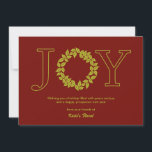 Freyful Wreath Business Holiday/Christmas Cards Feiertagskarte<br><div class="desc">Freuen Sie sich in dieser Urlaubssaison auf die schicken und stilvollen Urlaubskarten von Orange Pulp Design. Die Hintergrundfarbe kann online angepasst werden,  oder besuchen Sie orangepulpdesign.com für weitere verfügbare Farben. Auf Anfrage können Sie auch Farben und passende Artikel auswählen. Bitte kontaktieren Sie uns für Hilfe.</div>