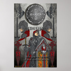 Freyjr Queen Silver Shieldmaidens Poster
