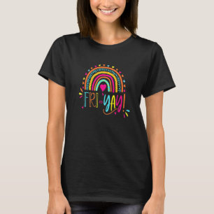 Fri-Yay Lehrer T-Shirts Lehrerwochenende Regenboge