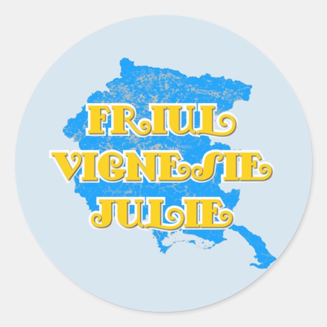 Friaul-Julisch Venetien Runder Aufkleber (Vorderseite)