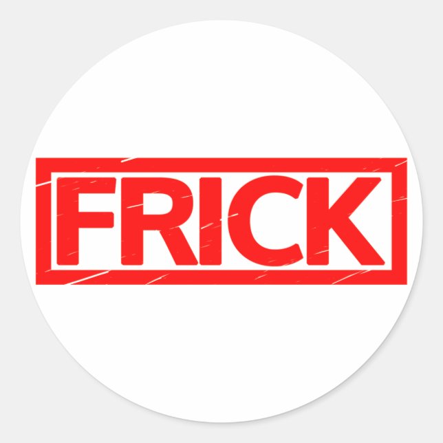 Frick Briefmarke Runder Aufkleber (Vorderseite)