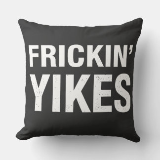 Frickin Yikes Lustige Sarkastische Typografie Desi Kissen