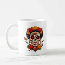 Frida Catrina Künstlerin SugarSkull–Día de los Mue Kaffeetasse