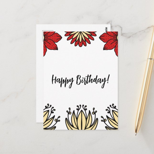 Frida Collection Carte d'anniversaire (Devant/Arrière en situation)